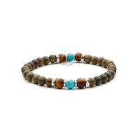 Bracciale Antracite Wood in Legno Pietre dure BWD14 RUANDA